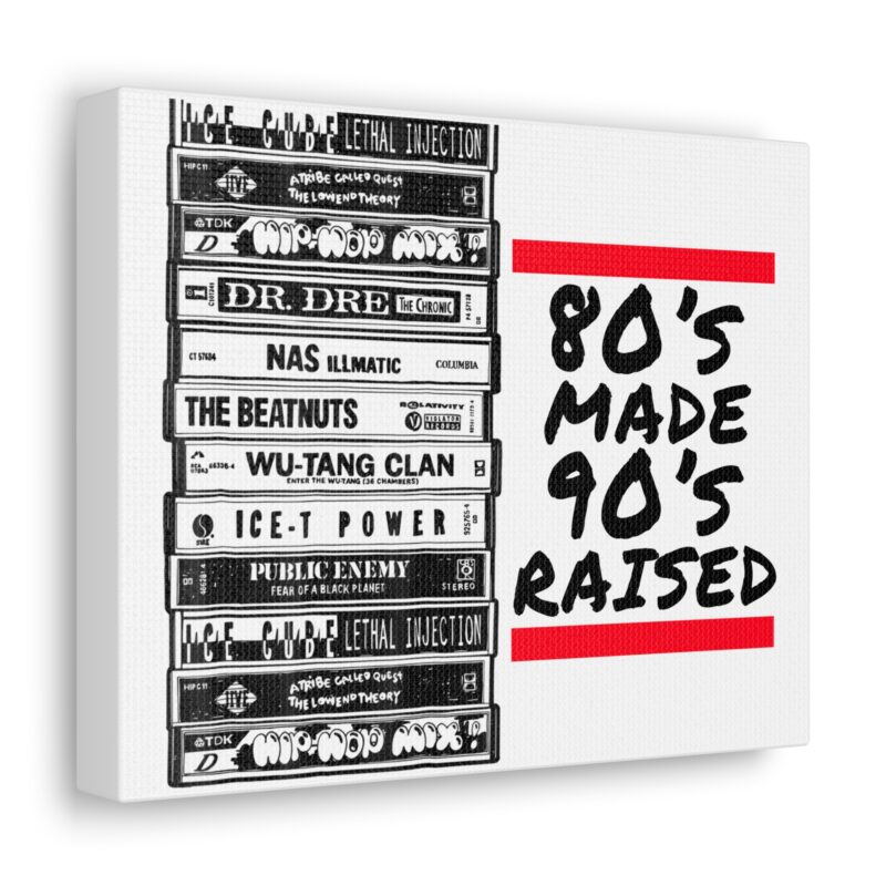 80's Made 90's Raised Canvas Art