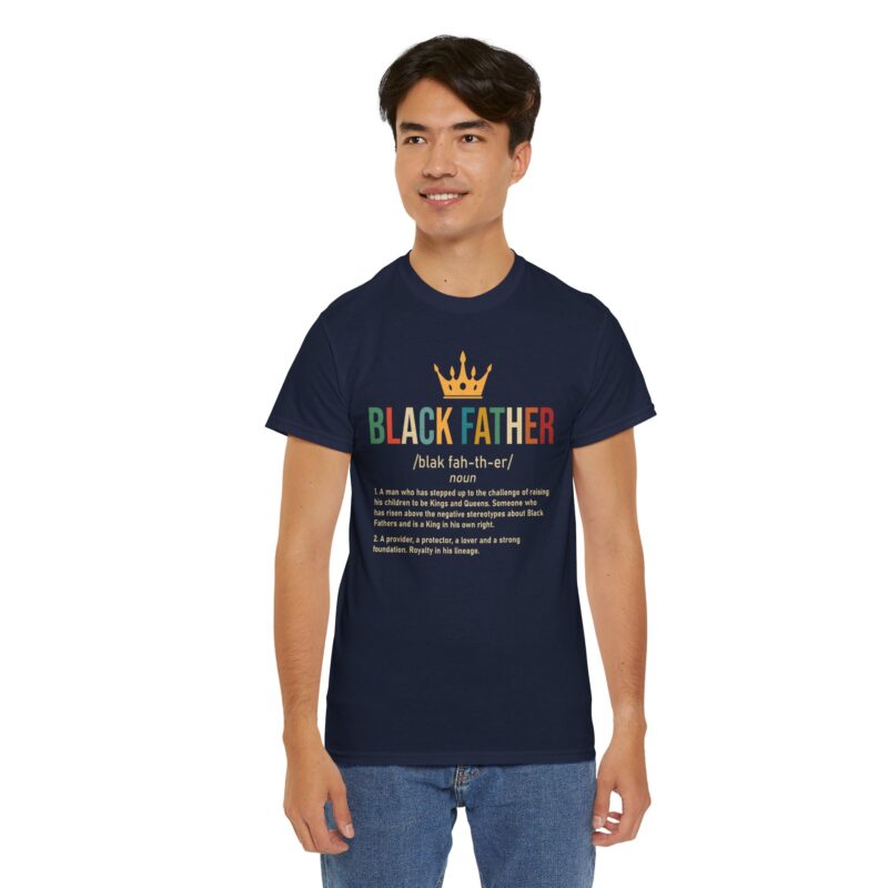 Comfort Meets Power: Black Father Graphic Tee - Image 129