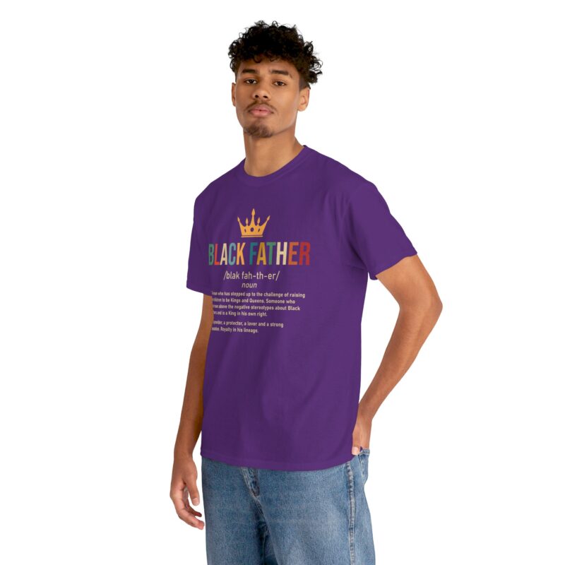 Comfort Meets Power: Black Father Graphic Tee - Image 149