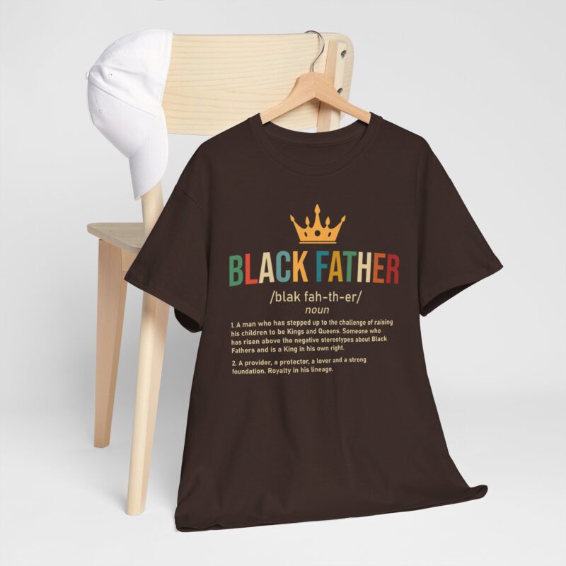 Comfort Meets Power: Black Father Graphic Tee - Image 35