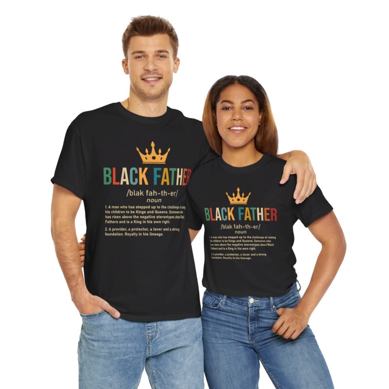 Comfort Meets Power: Black Father Graphic Tee - Image 24