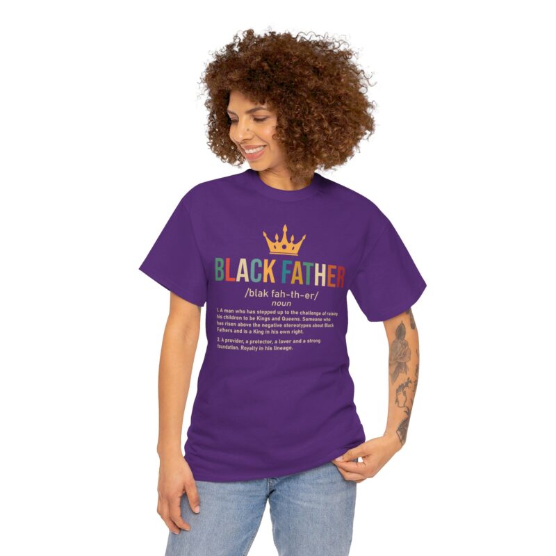 Comfort Meets Power: Black Father Graphic Tee - Image 146
