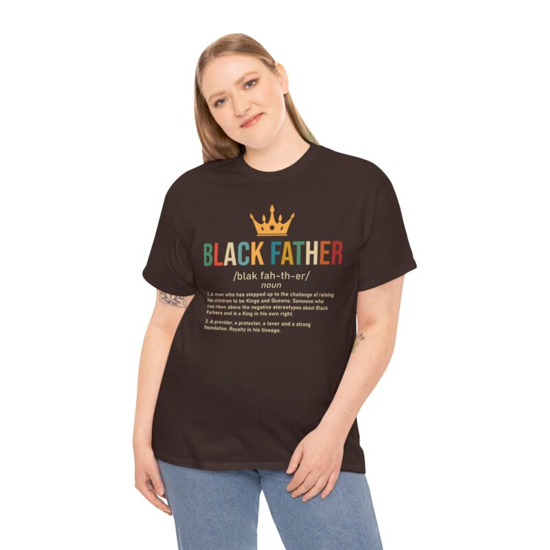 Comfort Meets Power: Black Father Graphic Tee - Image 39