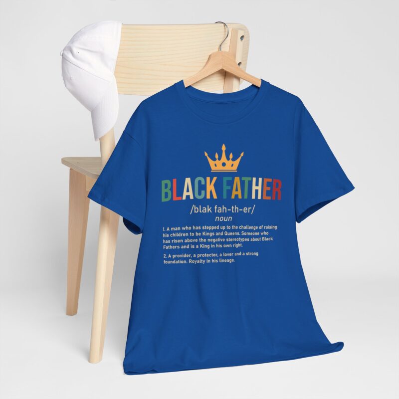 Comfort Meets Power: Black Father Graphic Tee - Image 89