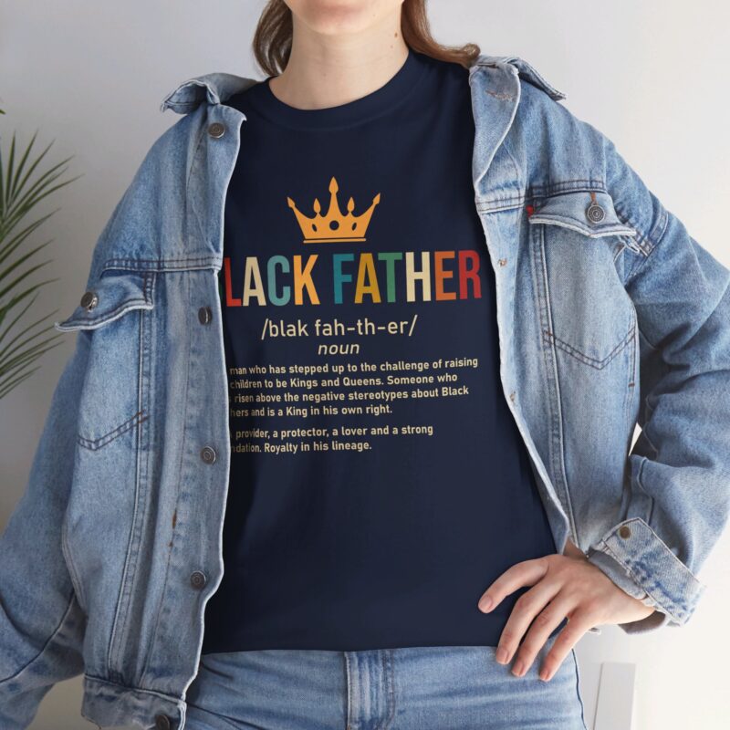 Comfort Meets Power: Black Father Graphic Tee - Image 131