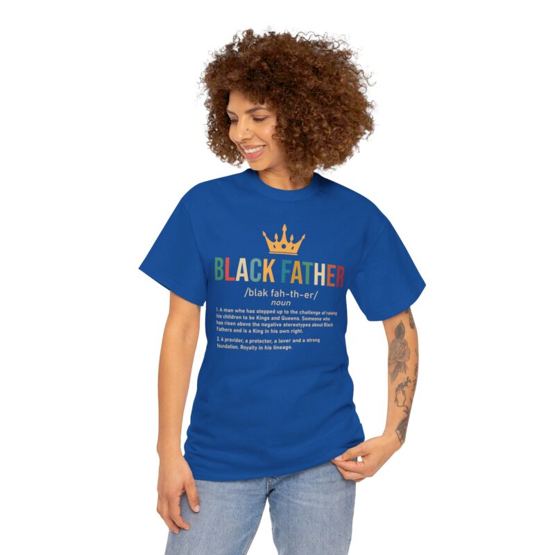 Comfort Meets Power: Black Father Graphic Tee - Image 92