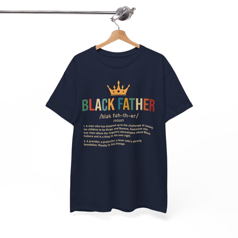 Comfort Meets Power: Black Father Graphic Tee - Image 115