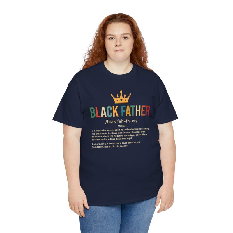 Comfort Meets Power: Black Father Graphic Tee - Image 123