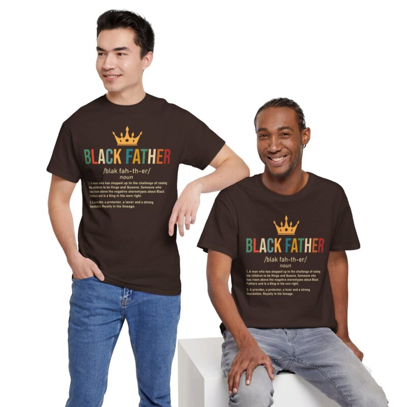 Comfort Meets Power: Black Father Graphic Tee - Image 53