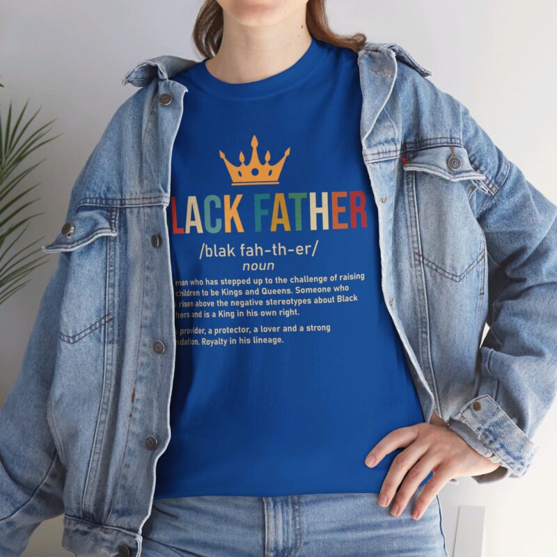Comfort Meets Power: Black Father Graphic Tee - Image 104