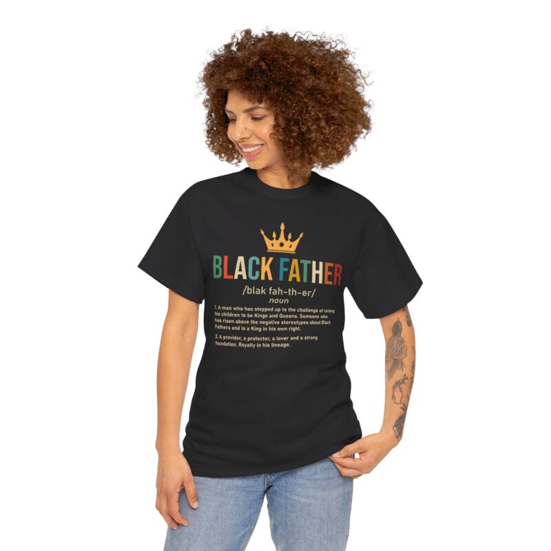Comfort Meets Power: Black Father Graphic Tee - Image 11