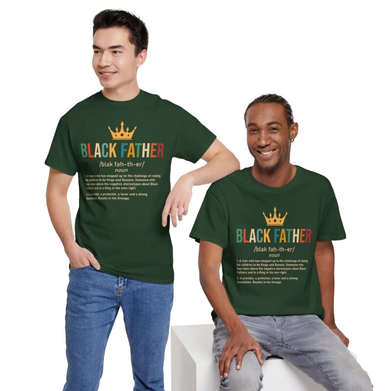 Comfort Meets Power: Black Father Graphic Tee - Image 80