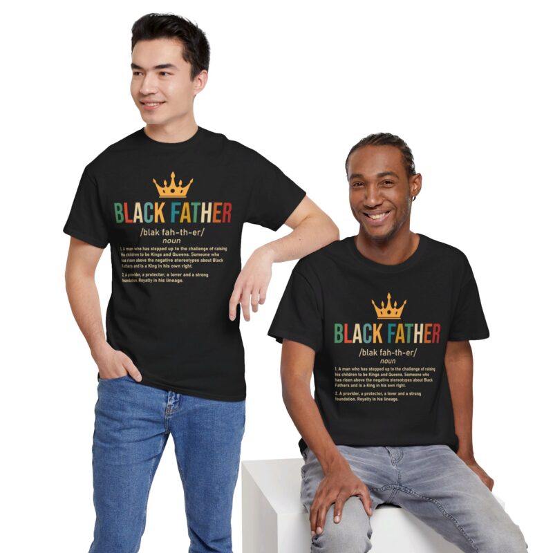 Comfort Meets Power: Black Father Graphic Tee - Image 26