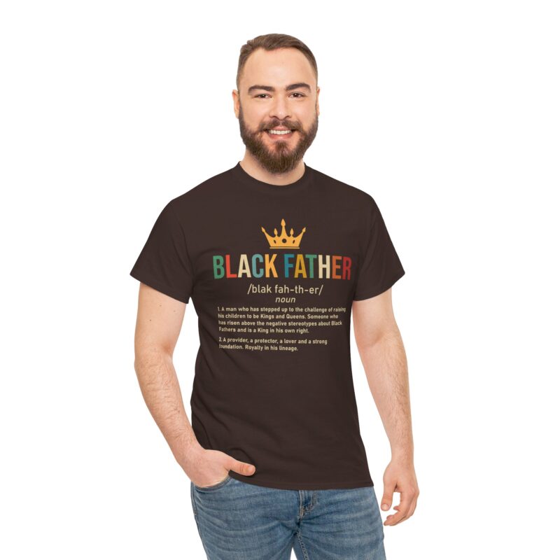 Comfort Meets Power: Black Father Graphic Tee - Image 40