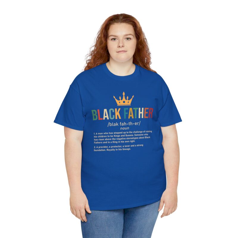 Comfort Meets Power: Black Father Graphic Tee - Image 96