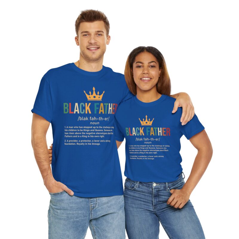 Comfort Meets Power: Black Father Graphic Tee - Image 105