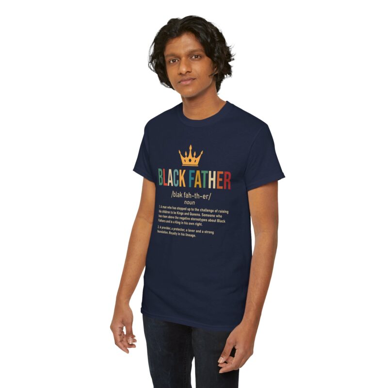 Comfort Meets Power: Black Father Graphic Tee - Image 127
