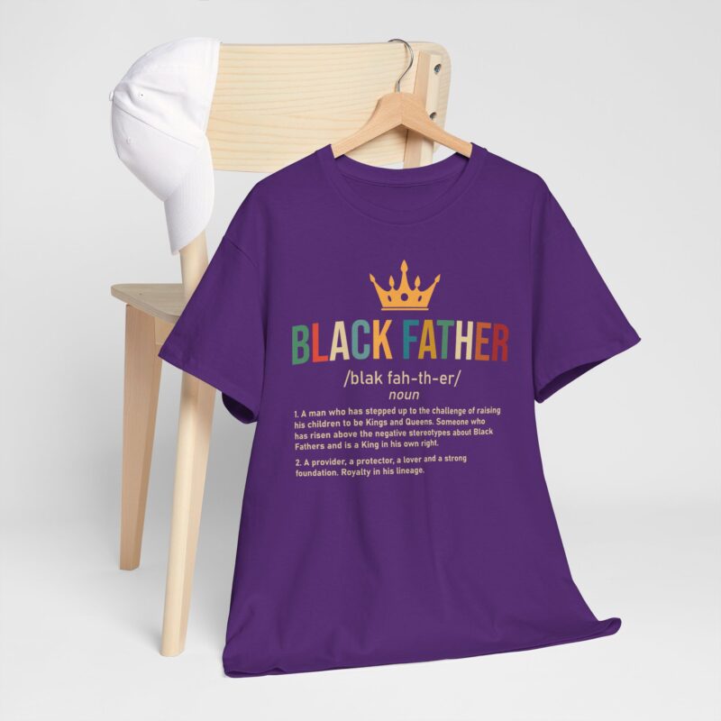 Comfort Meets Power: Black Father Graphic Tee - Image 143