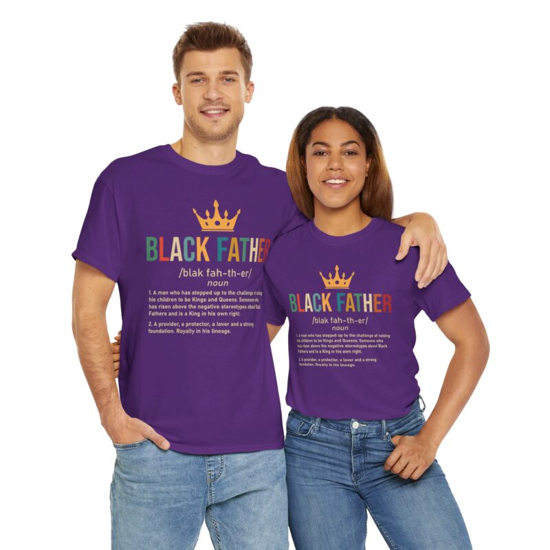 Comfort Meets Power: Black Father Graphic Tee - Image 159