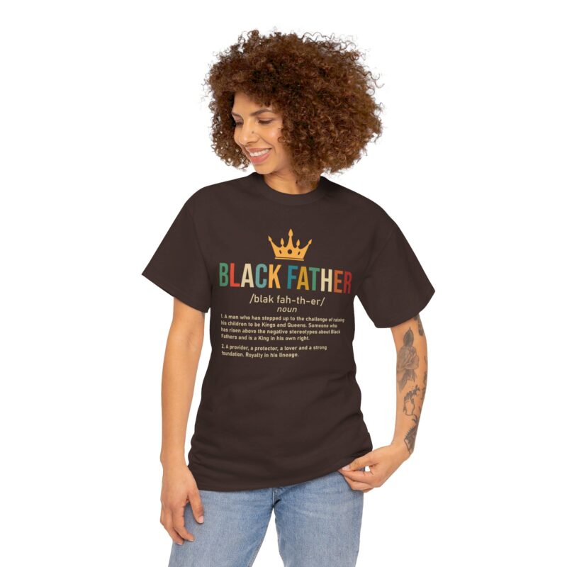 Comfort Meets Power: Black Father Graphic Tee - Image 38