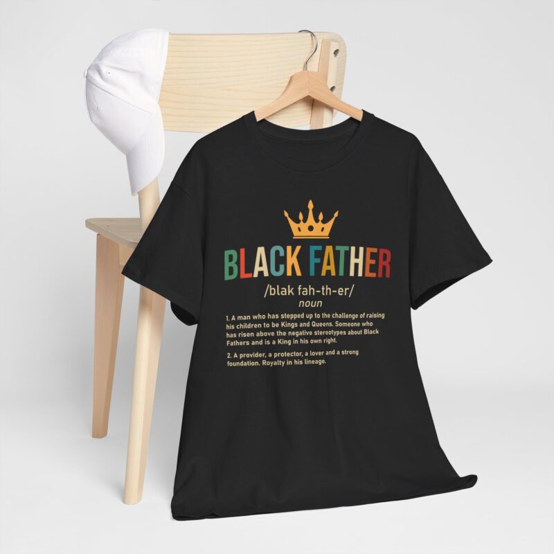 Comfort Meets Power: Black Father Graphic Tee - Image 8
