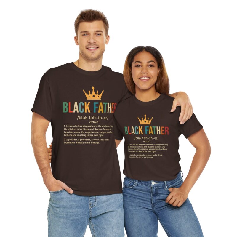 Comfort Meets Power: Black Father Graphic Tee - Image 51