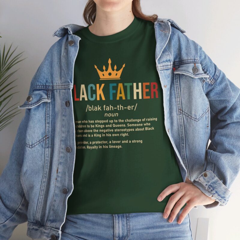 Comfort Meets Power: Black Father Graphic Tee - Image 77