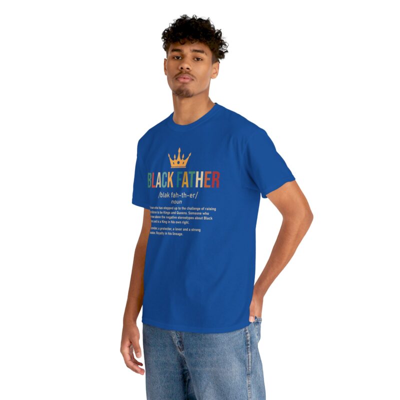 Comfort Meets Power: Black Father Graphic Tee - Image 95