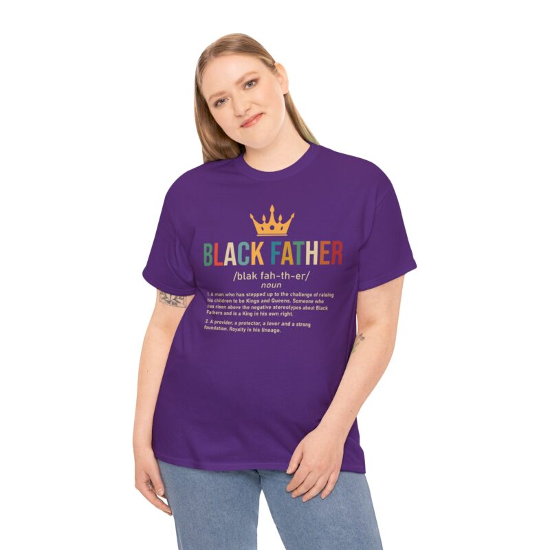 Comfort Meets Power: Black Father Graphic Tee - Image 147