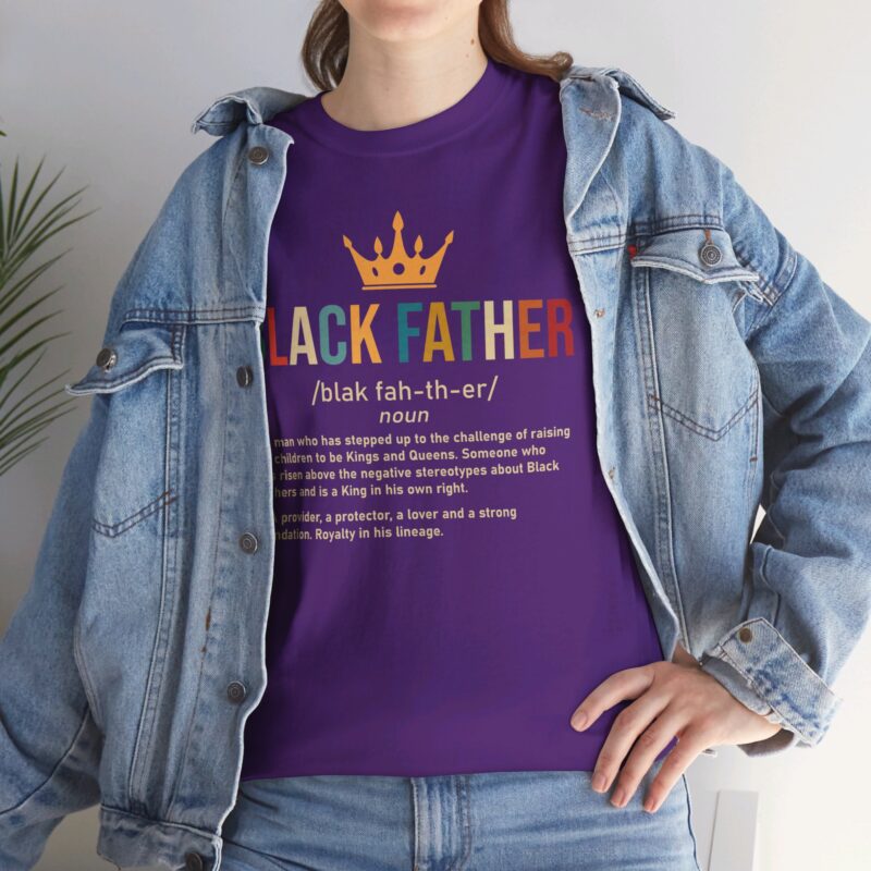 Comfort Meets Power: Black Father Graphic Tee - Image 158