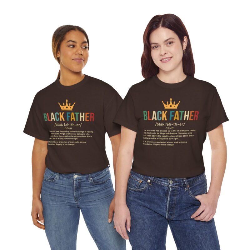 Comfort Meets Power: Black Father Graphic Tee - Image 52