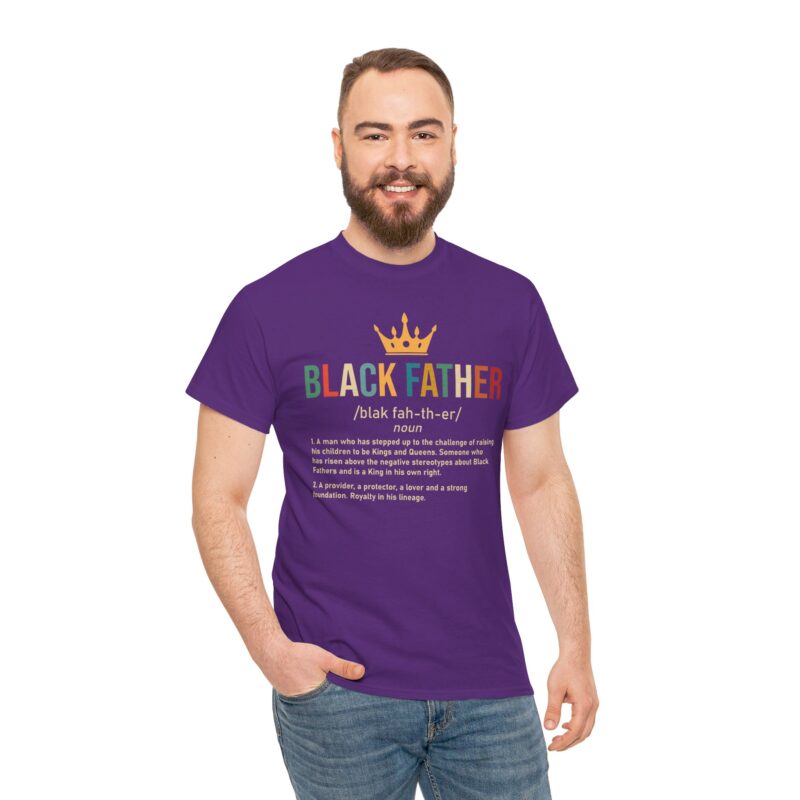 Comfort Meets Power: Black Father Graphic Tee - Image 148
