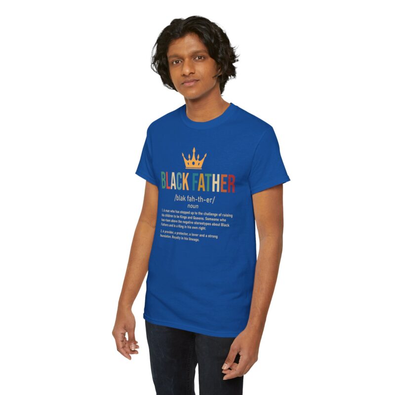 Comfort Meets Power: Black Father Graphic Tee - Image 100
